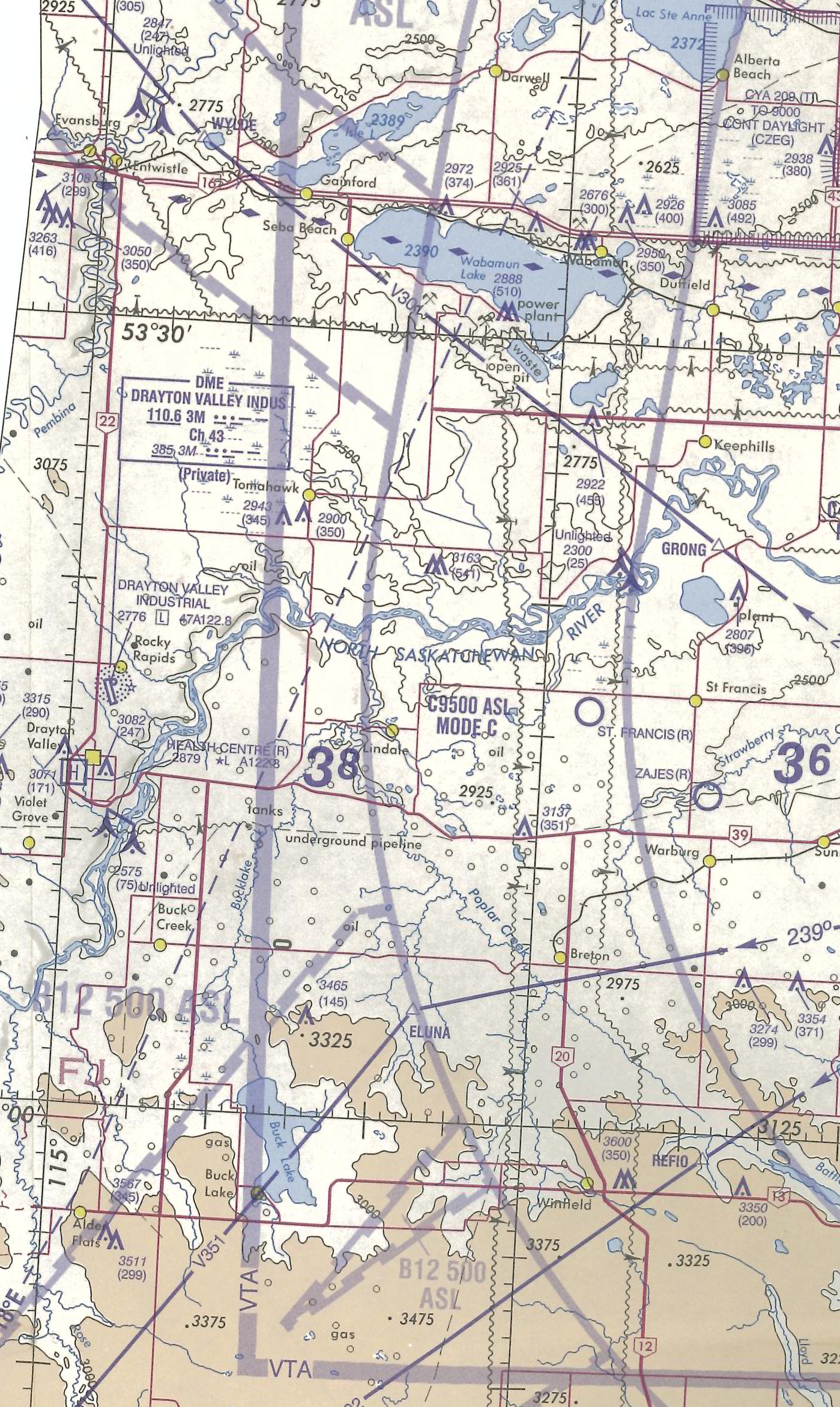 Map Room, Drayton Valley, Langley Flying School.